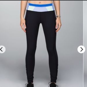 Lululemon Speed Tight Interlock Blue Stripe 4
